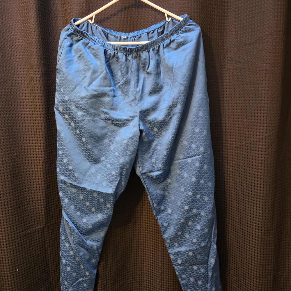 Miss Elaine Teal Blue Womans Large Petite Pajama Set - Picture 5 of 7
